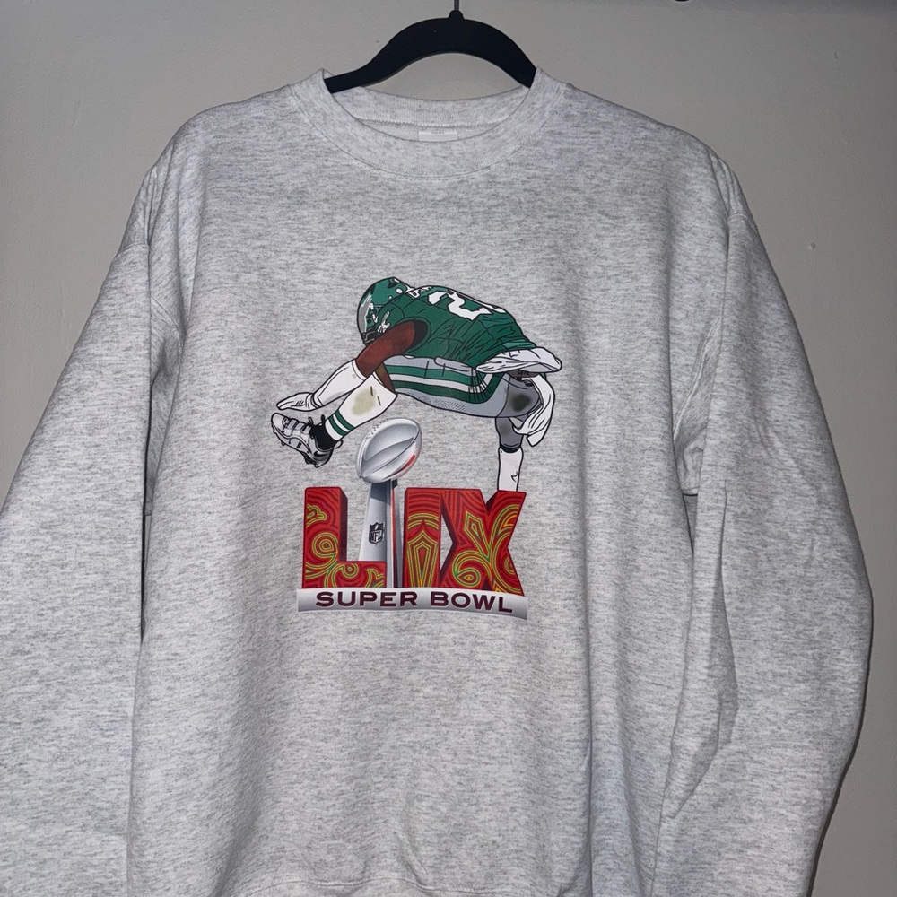 Super Bowl Gray Sweater